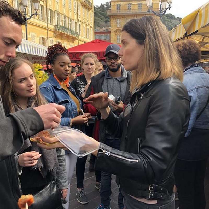 Students exploring Nice Food Market