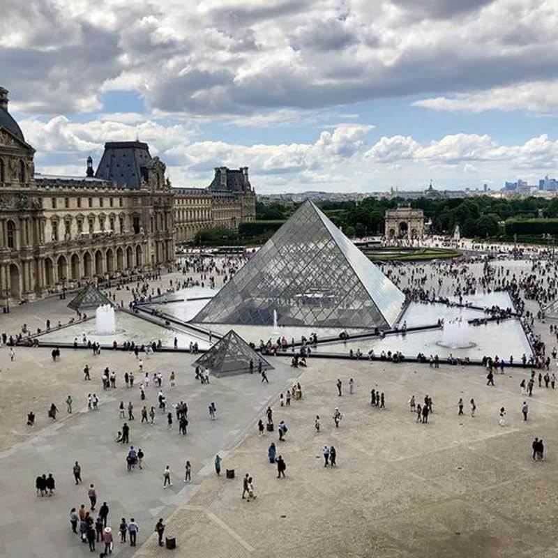 Landscape of Paris Lourve Pyramid