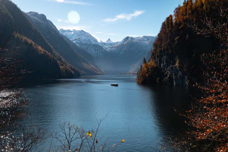 German mountain and lake