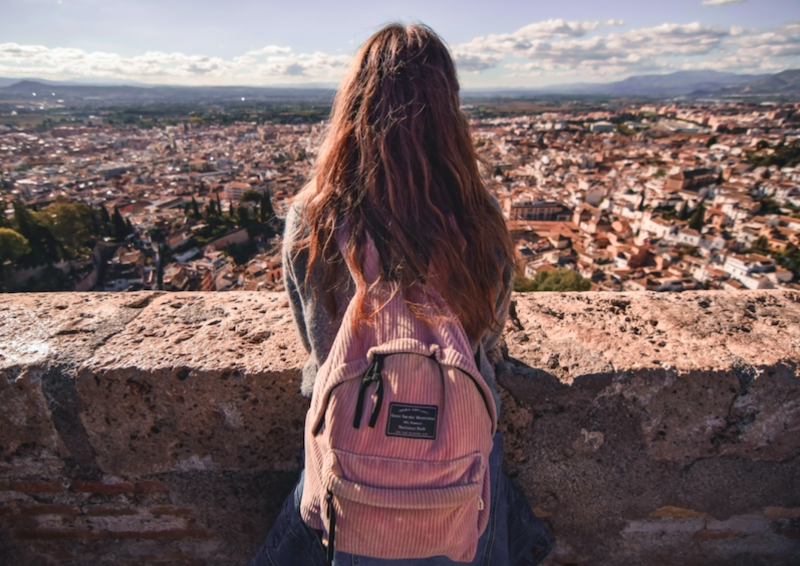 Student overlooking Granada
