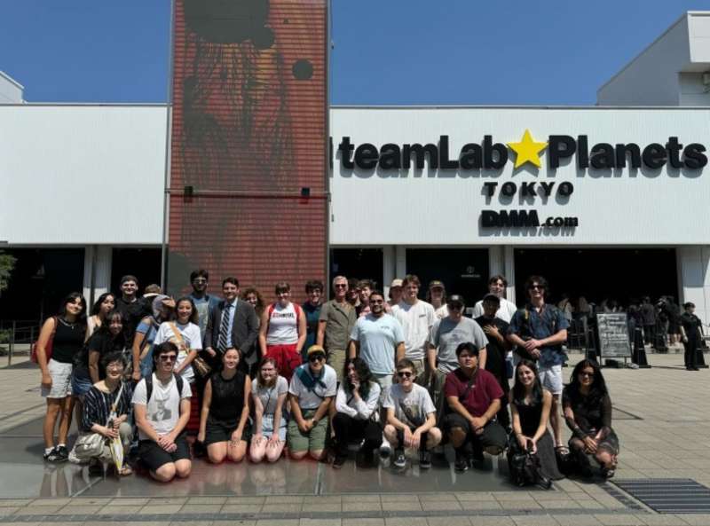 Group in front of teamLab Tokyo
