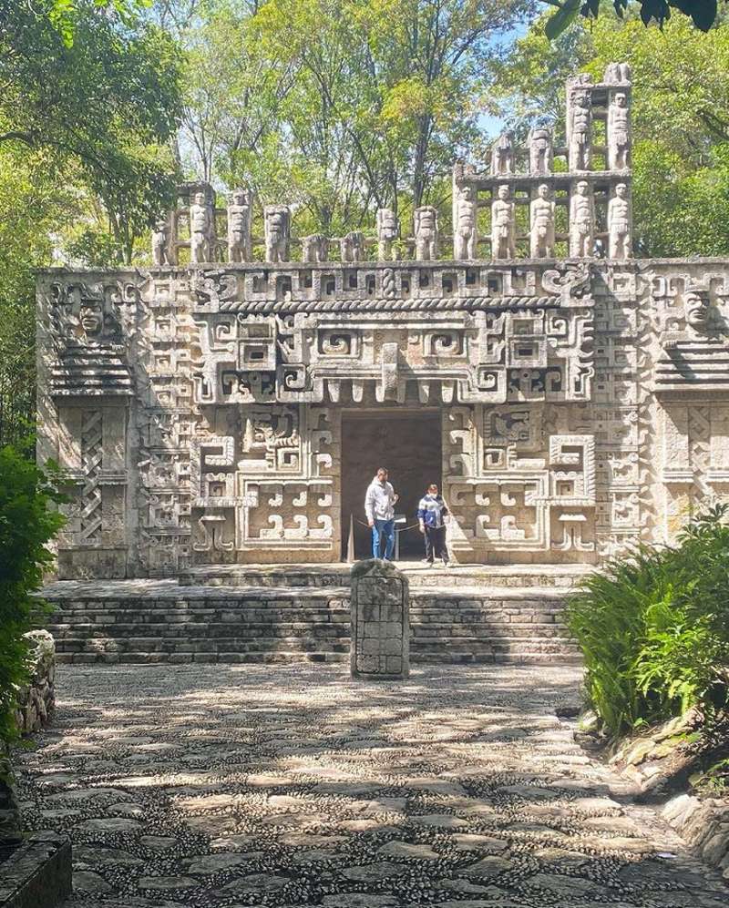 Group of people exploring a scenic location in Mexico, walking and discovering local sights and culture.