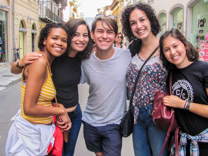 Group of students in Palermo