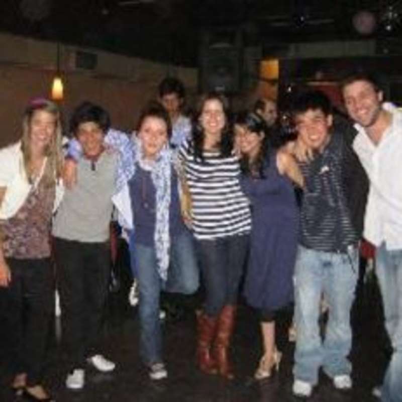 Group photo at night