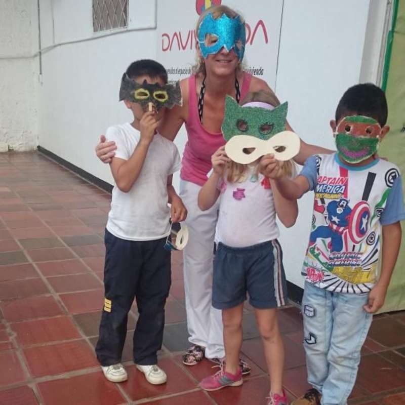 working with the children