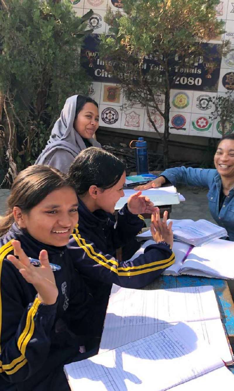 Hands-on learning meets sunshine. Interns support local education initiatives in Kathmandu.