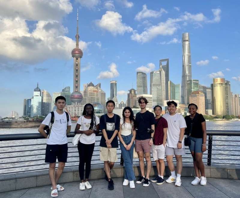 High school participants exploring Shanghai