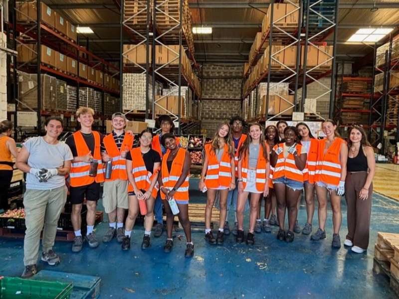High school students volunteering on program in Nice