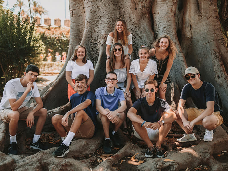 High School Summer Program Students in Seville