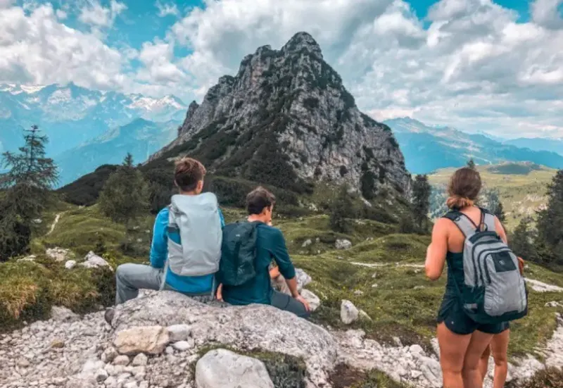 Hiking in the alps