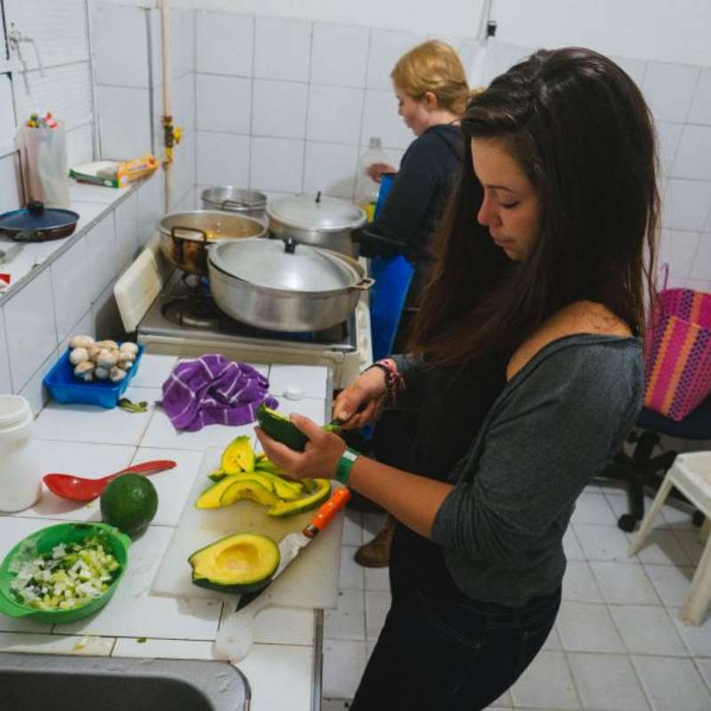 Feeding the homeless in Colombia