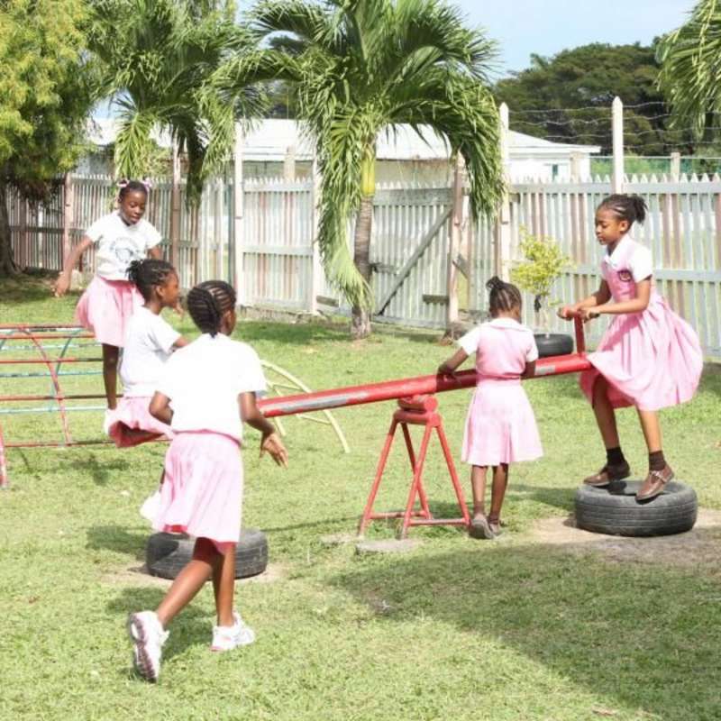 girls on the playground