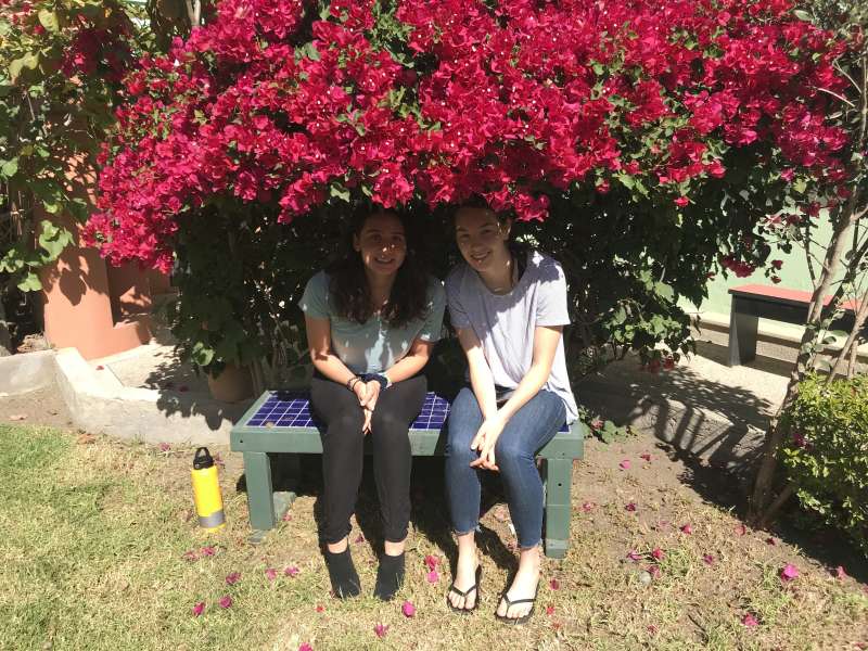 Volunteers in a shade