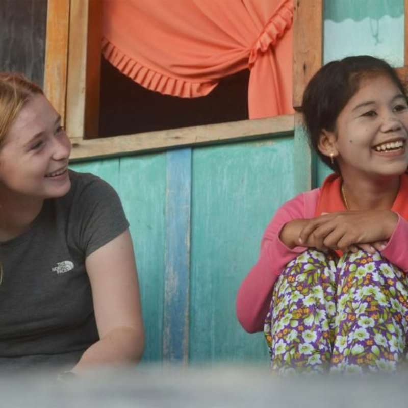 fun with homestay family in Indonesia
