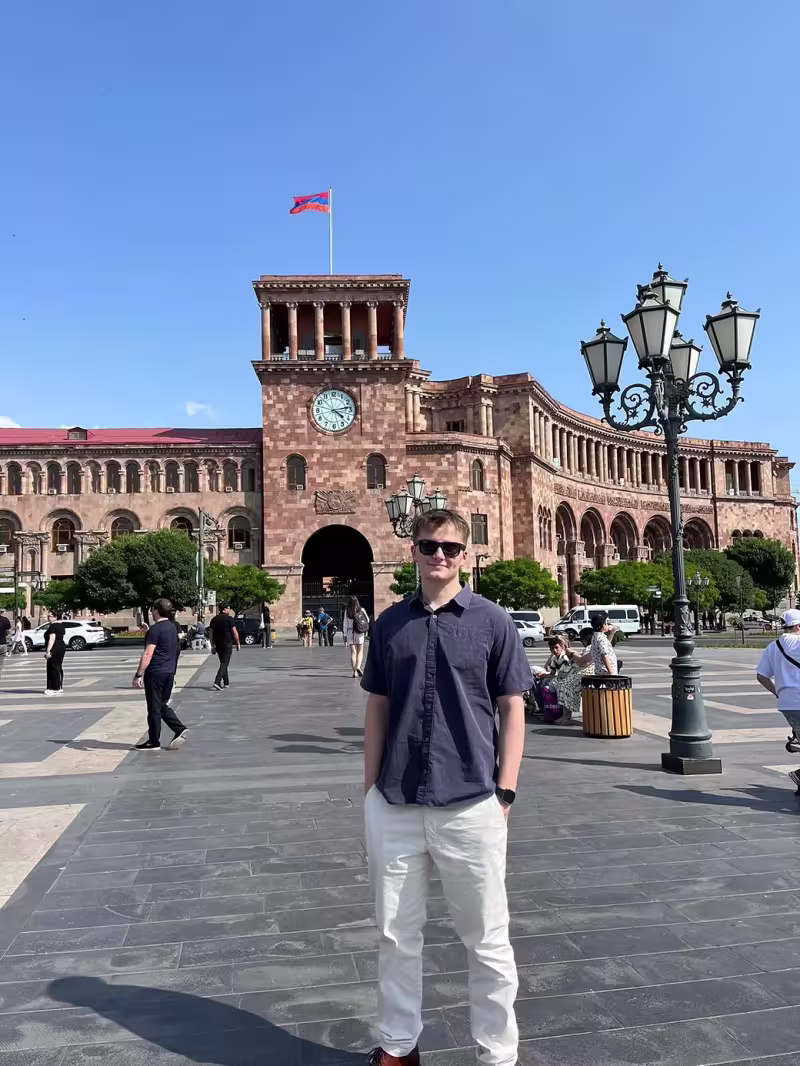 Intern touring in Armenia