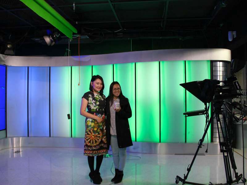International journalism intern in a TV studio in Mongolia