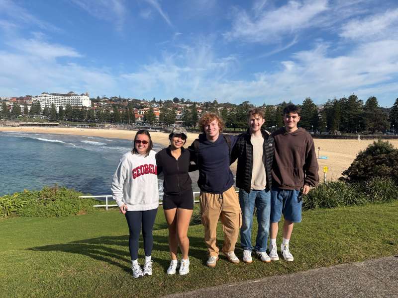 Interns doing the coastal walk in Sydney