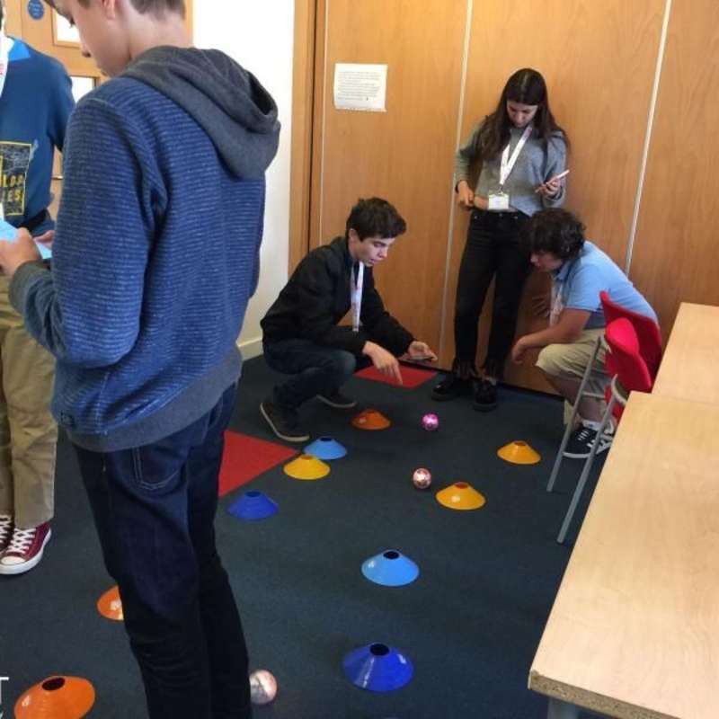 students analyzing