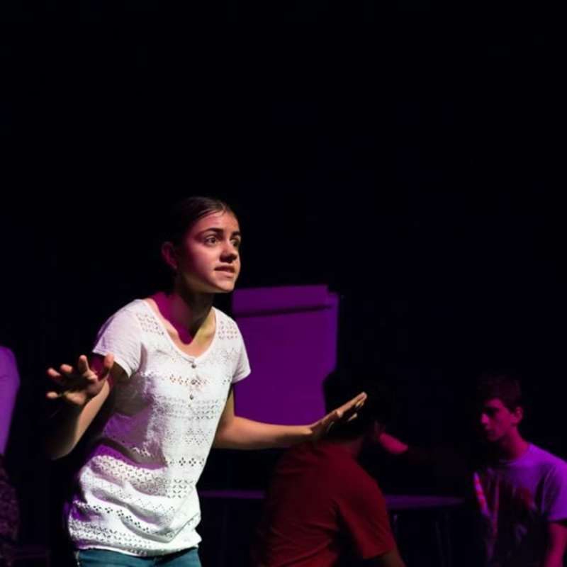 theatre summer school student doing monologue