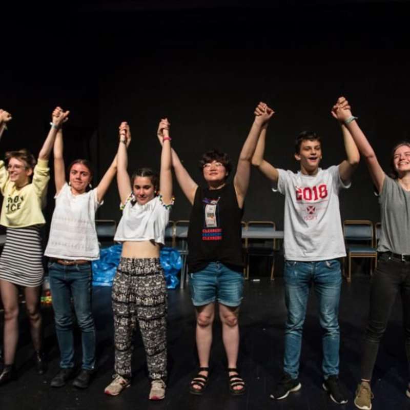 theatre summer school students