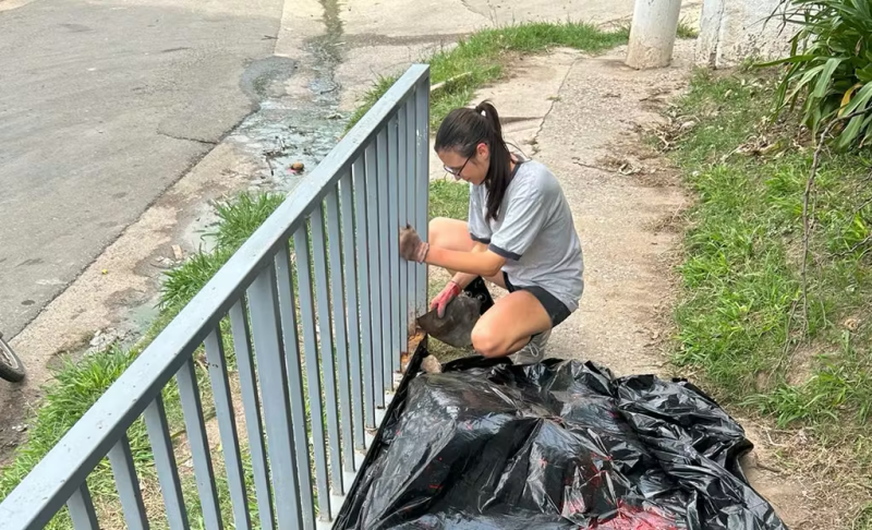 IVHQ Volunteer clearing rust from a fence in Cordoba Argentina 