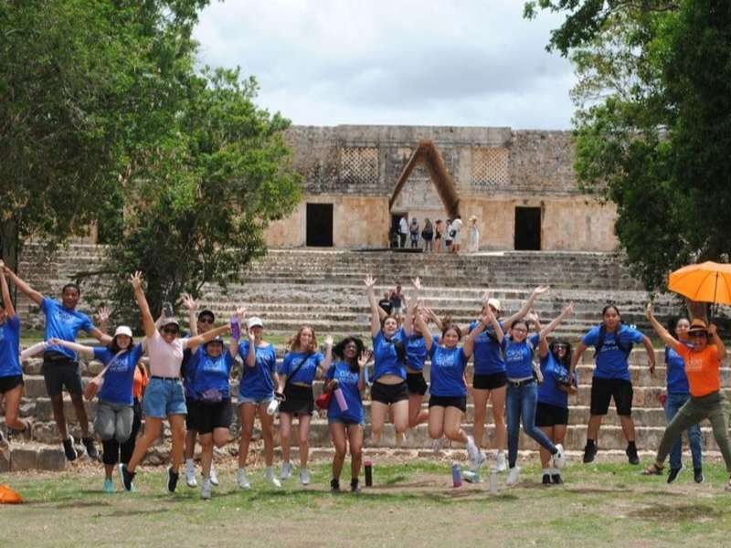 Jumping group pic on Mexico excursion