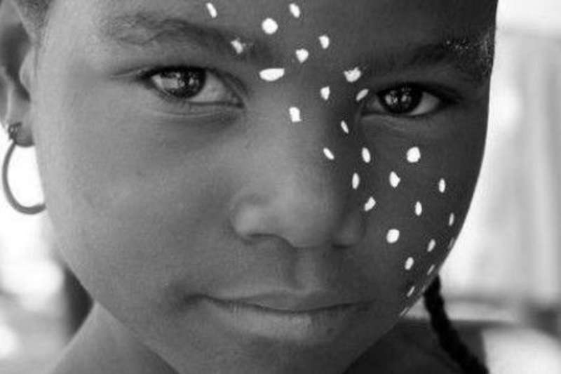 Child with face paint