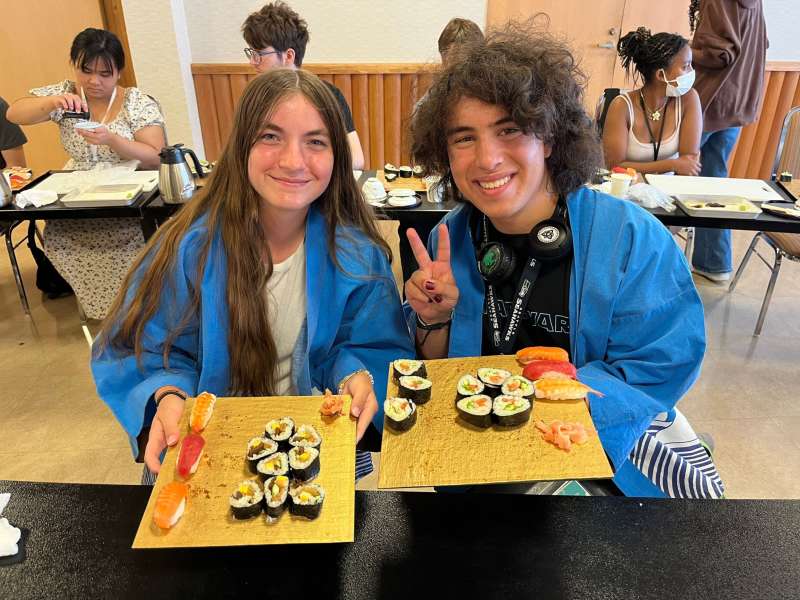 Learning how to make sushi in Kyoto