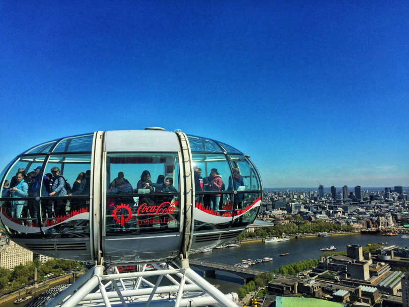 London eye view of the city.