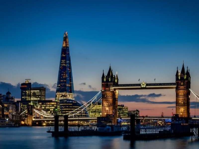 London skyline at night