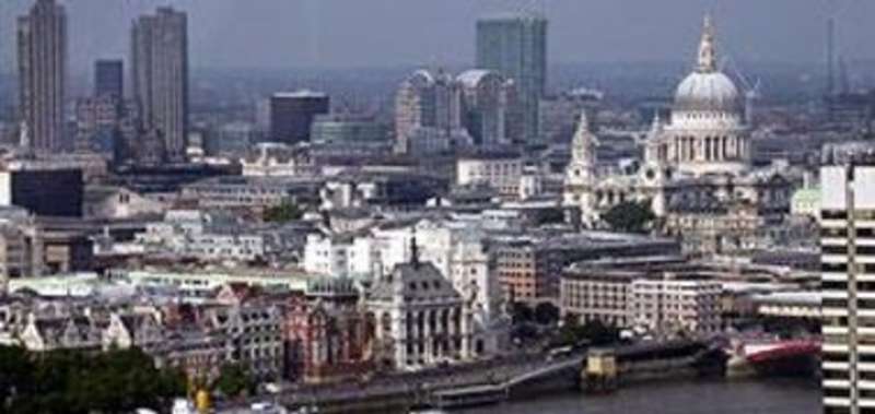 London skyline from Tower of London.