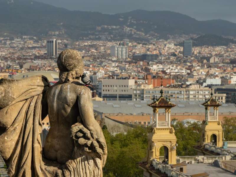 Looking out over Barcelona, Spain.