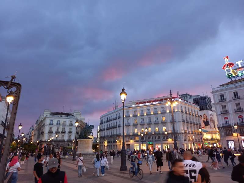 Madrid at sunset