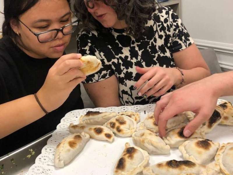Making empanadas on program in Buenos Aires