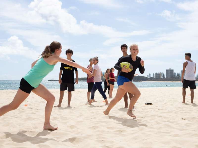 Morning workouts on a sunny beach is the best way to start any day