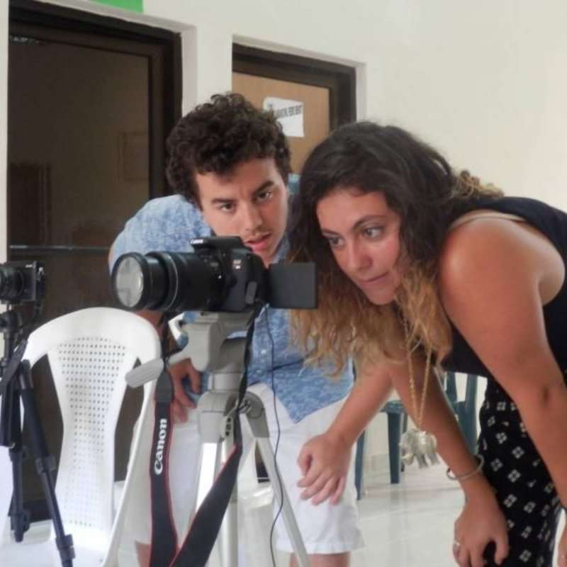 Multimedia volunteers working