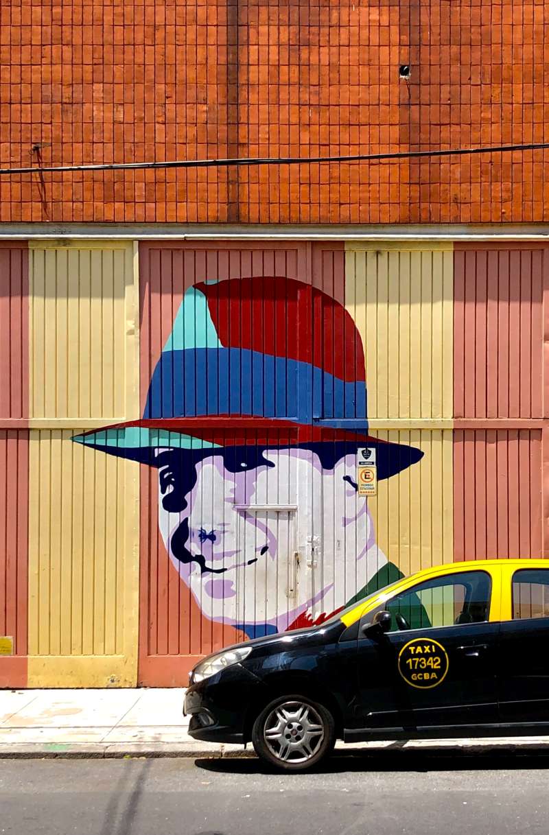 Mural of Carlos Gardel in Buenos Aires