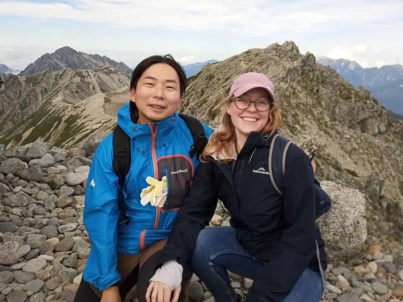 My husband and I touring Japan as TEFL teachers