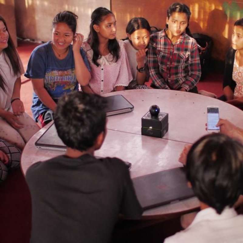 children around the table