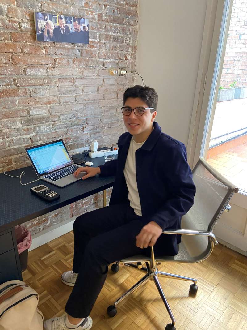 Nick at his internship