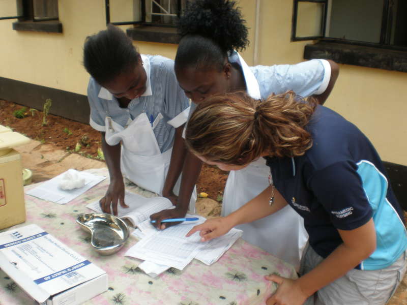 Nurses and Volunteer at work
