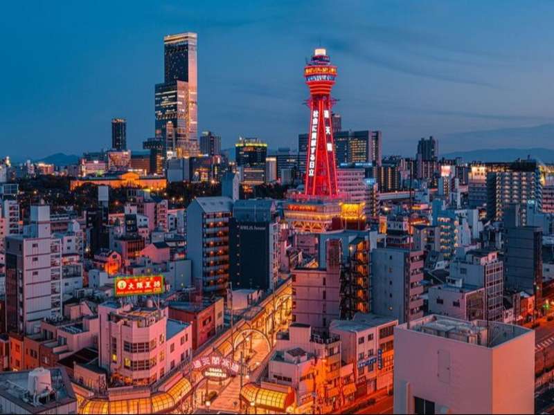 Osaka skyline at night
