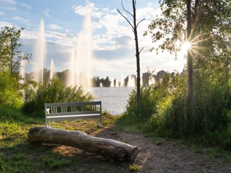 Oulo fountains in Finland