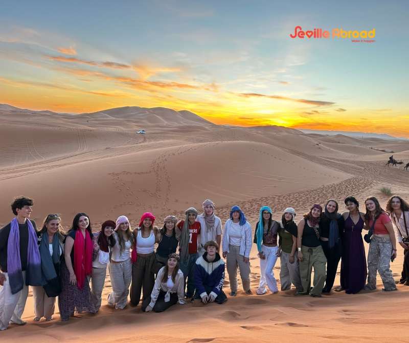 Our students during our yearly trip to Morroco!