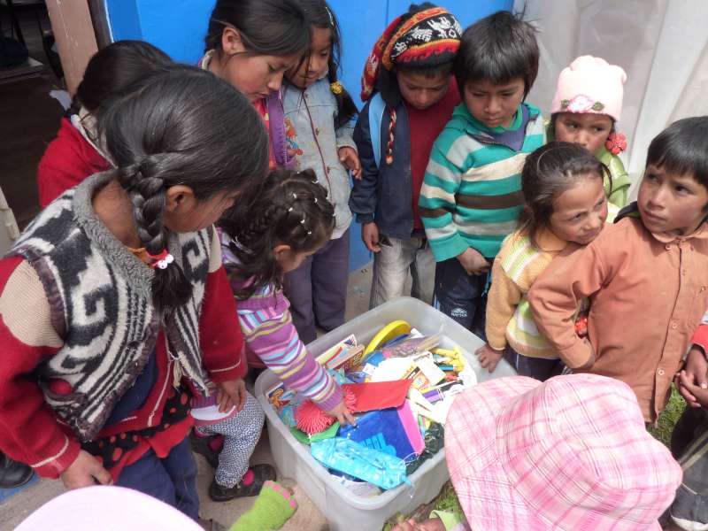 Local children in Peru