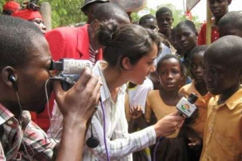 participant interviewing students