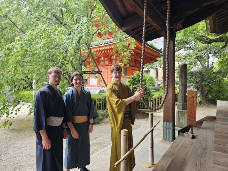 Prayer at a temple