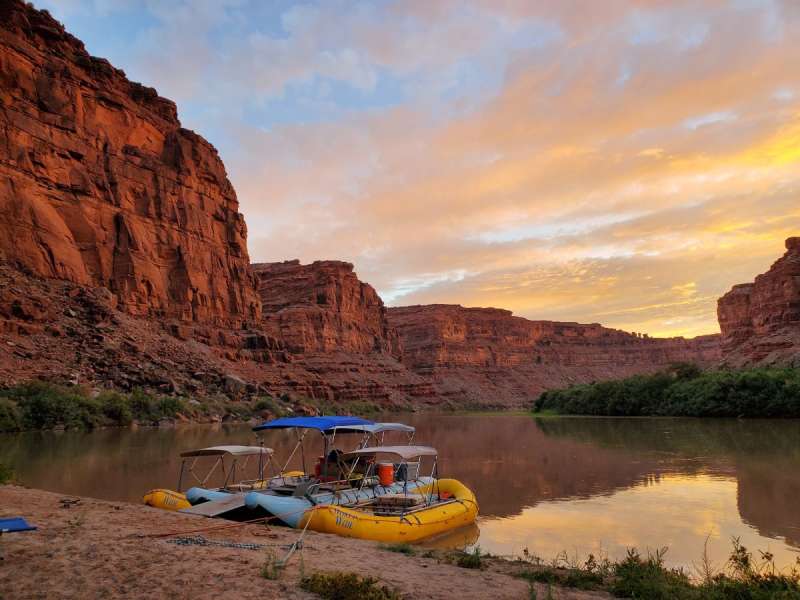 Rafting through Pristine Desert Landscape