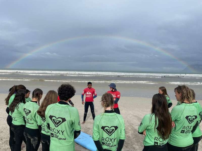 Rainbow on the beach in Cape Town