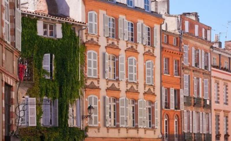 Red brick buildings in Toulouse